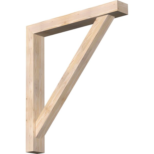 Ekena Millwork Traditional Block Smooth Bracket w/ Offset Brace, Douglas Fir, 5 1/2"W x 40"D x 44"H BKT0604X40X44TRA05SDF - main